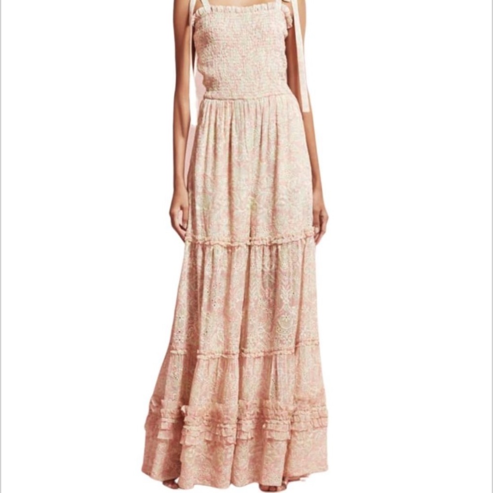 HEMENT & NANDITA Zahra Shirred Eyelet Jumpsuit